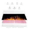 Heat Storm Decorative Radiant Glass Heater, 500 Watt, 16 in. X 48 in., Burning Fire Design, 120 V HS-1648-V13